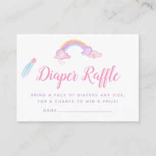 Chuva de Convite de Bebê Menina Unicórnio Diaper R
