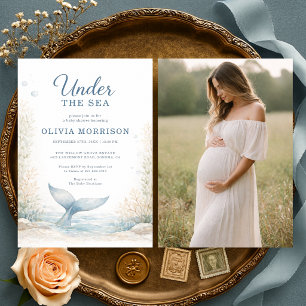 Chuva de Convites de Baby Shower com Foto Debaixo