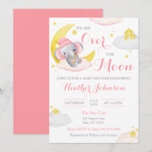 Chuva de Convites Elefantinho Baby Shower