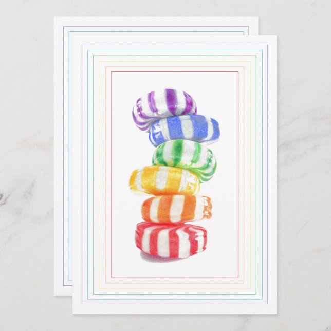 CHUVA DE CORES 5.5x7.5 Cartão Plano (Frente/Verso)