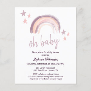 Chuva de cores Boho bebê rosa Baby Shower 