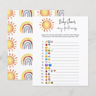 chuva de emoji de sol jogo de fotos baby shower