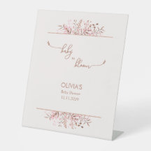 Chuva de Flores Rosa Bebê em Flor Baby Shower