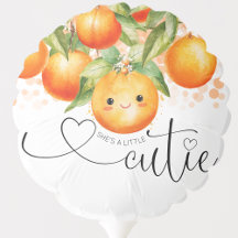 Chuva de Laranja Little Cutie Baby Shower