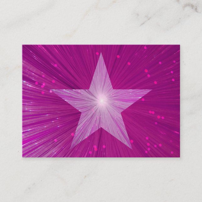 Chuva de modelo de cartão de negócios rosa-estrela (Frente)