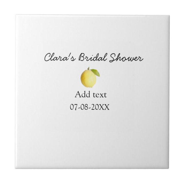 Chuva de noiva de limão moderna simples minimalist (Frente)