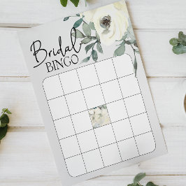 Chuva de Noiva Floral em Aquarela Branco Marfim Bi