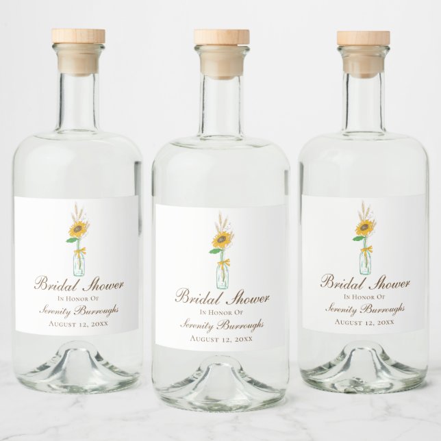 Chuva de Noiva Floral Rústica de Girassóis (Garrafas)