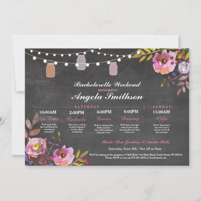 Chuva de Noiva Giz Coral Itinerário Despedida de S (Frente)