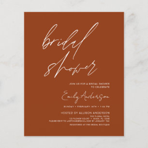 Chuva de Noiva Orçamento Laranja Queimado Terracot