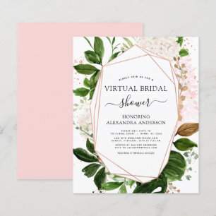 Chuva de Noiva Virtual com Verde e Dourado Rosa co