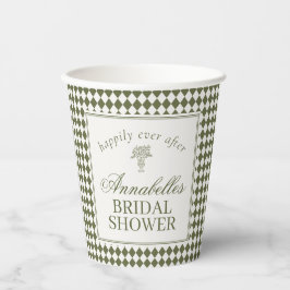 Chuva de Noiva Xadrez Harlequim Verde Oliva