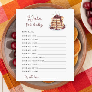 Chuva de pancakes de aquarela baby shower - desejo