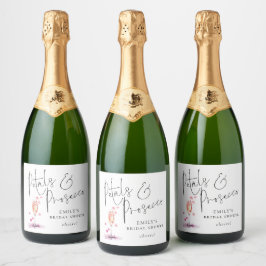 Chuva de Pétalas de Prosecco para Noiva em Letra M
