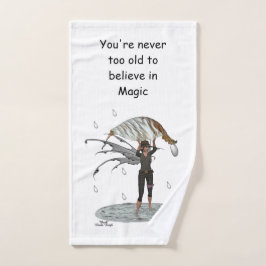 Chuva Fada De Menino Com Toalha De Mão De Folha