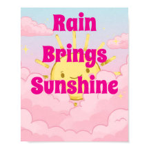 Chuva traz Poster motivacional sunshine