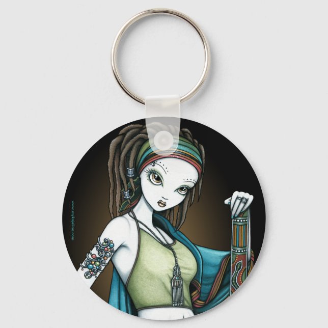 "Chuva" Tribal Dreadlock Chuva Fae Chaveiro (Frente)