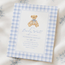 Chuveiro de Bebê Orçamento Urso de Pelúcia Vintage