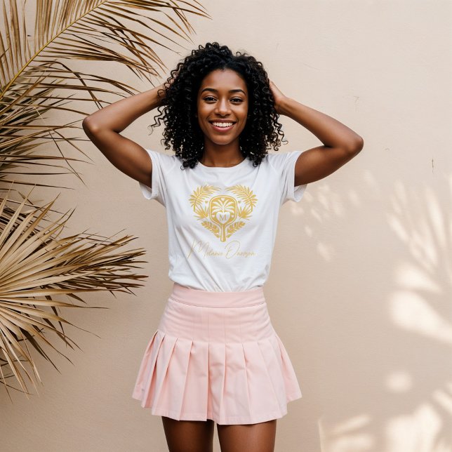 Chuveiro de Noiva de Pickleball com Palmeira Tropi (Retro Tropical Palm Tree Pickleball Bridal Shower)