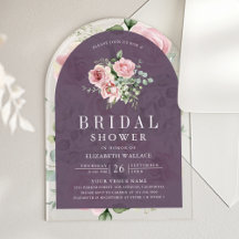 Chuveiro de Noiva Rosa Bege Floral Púrpura Empolad