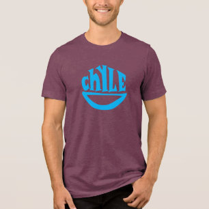 Chyle Smile Maroon & Blue T-Shirt