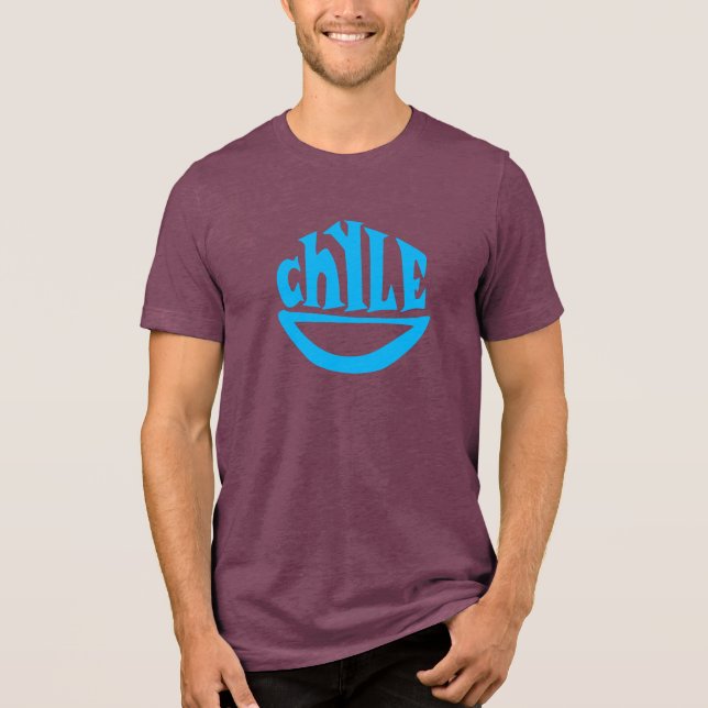 Chyle Smile Maroon & Blue T-Shirt (Frente)