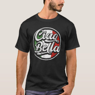 Ciao Bella Itália Bandeira Camisa Teto Italiano