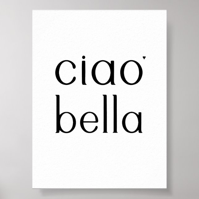 Ciao bella - minimalistic typography poster (Frente)