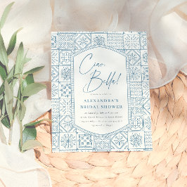 Ciao Bella Whimsical Italiana Azulejo Chá de panel