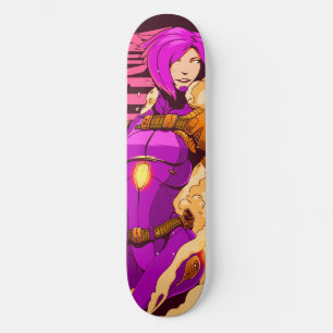 Ciberpunk Girl Skateboard Deck