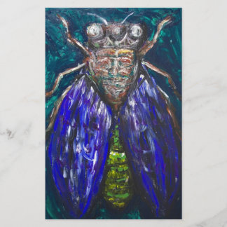 Cicada Azul (pintura de insetos do Realismo Surrea