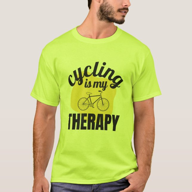 Ciclismo é minha camiseta de terapia (Frente)