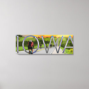 Ciclismo em Iowa Canvas Art