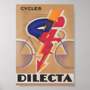 Ciclista, Art Deco, Poster vintage Bicicleta