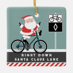 Ciclista Biking Holiday Guarda o Ornamento Cerâmic