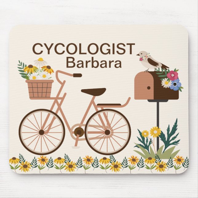 Ciclista Mouse Pad de Biking (Frente)