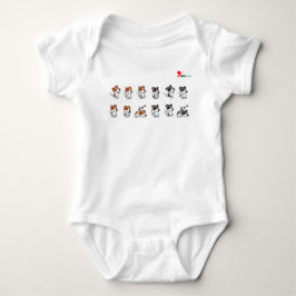 Ciclo de Vida de Cachorrinho Fofo Camiseta de Bebê