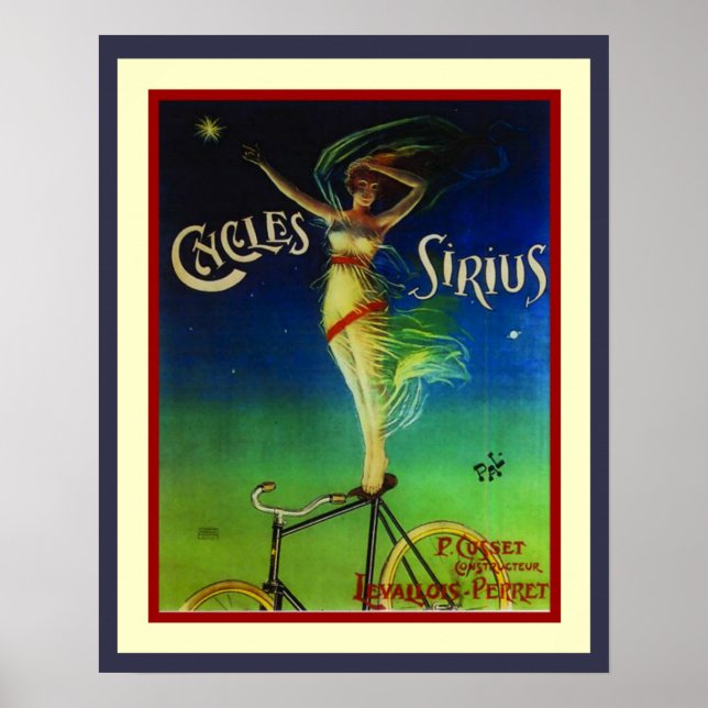 Ciclos Sirius Art Nouveau Poster 16 x 20 (Frente)