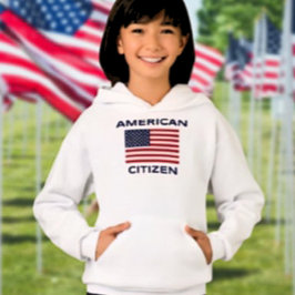 Cidadão Americano Bandeira EUA Kids Capuz