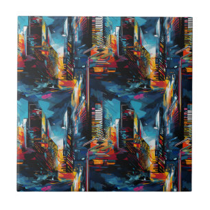 Cidade Abstrata Cyberpunk Silhueta (3)