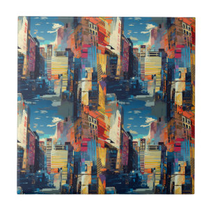 Cidade Abstrata de Cyberpunk (4)