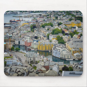 Cidade Alesund de Nouveau da arte, mousepad de