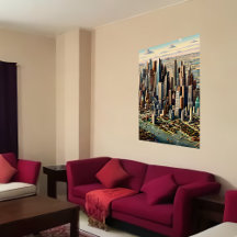 Cidade Americana Grande | AI Art Poster