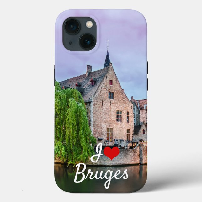 Cidade antiga de Bruges e torre de Belfry (Verso)