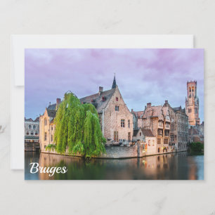 Cidade antiga de Bruges e torre de Belfry