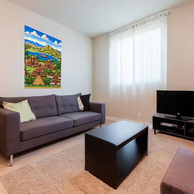 Cidade Asteca | AI Art Poster (Criador carregado)