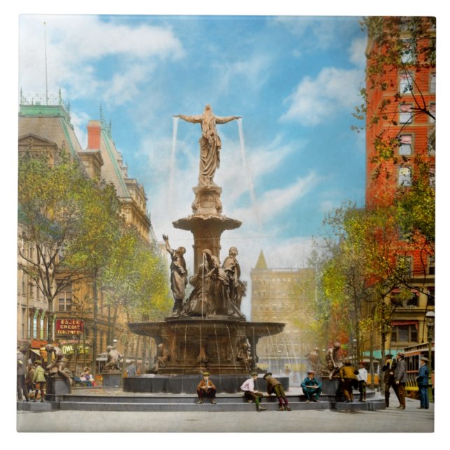 Cidade - Cincinnati OH - O gênio da água 1906 (Frente)