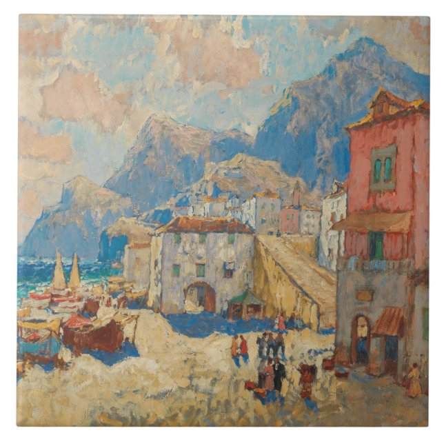 Cidade Costeira na Espanha (Paisagem Espanhola Vin (Frente)