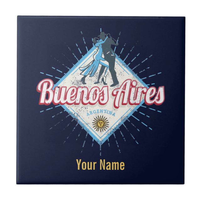 Cidade de Buenos Aires Argentina Retro Tango Vinta (Frente)