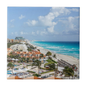Cidade de Cancun na praia